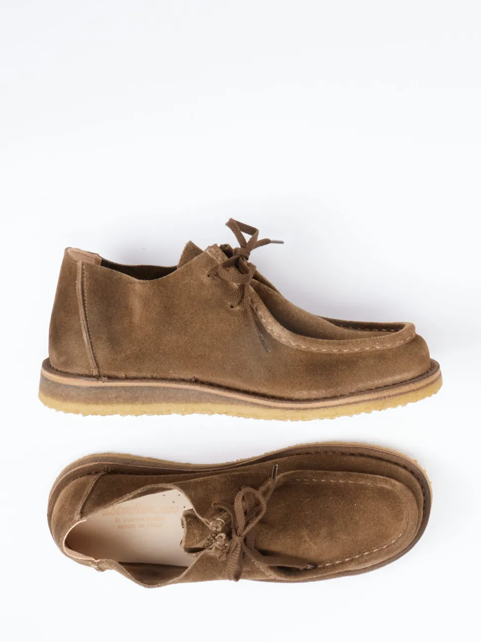 Astorflex – Wallabee-Schnürschuh aus Veloursleder braun