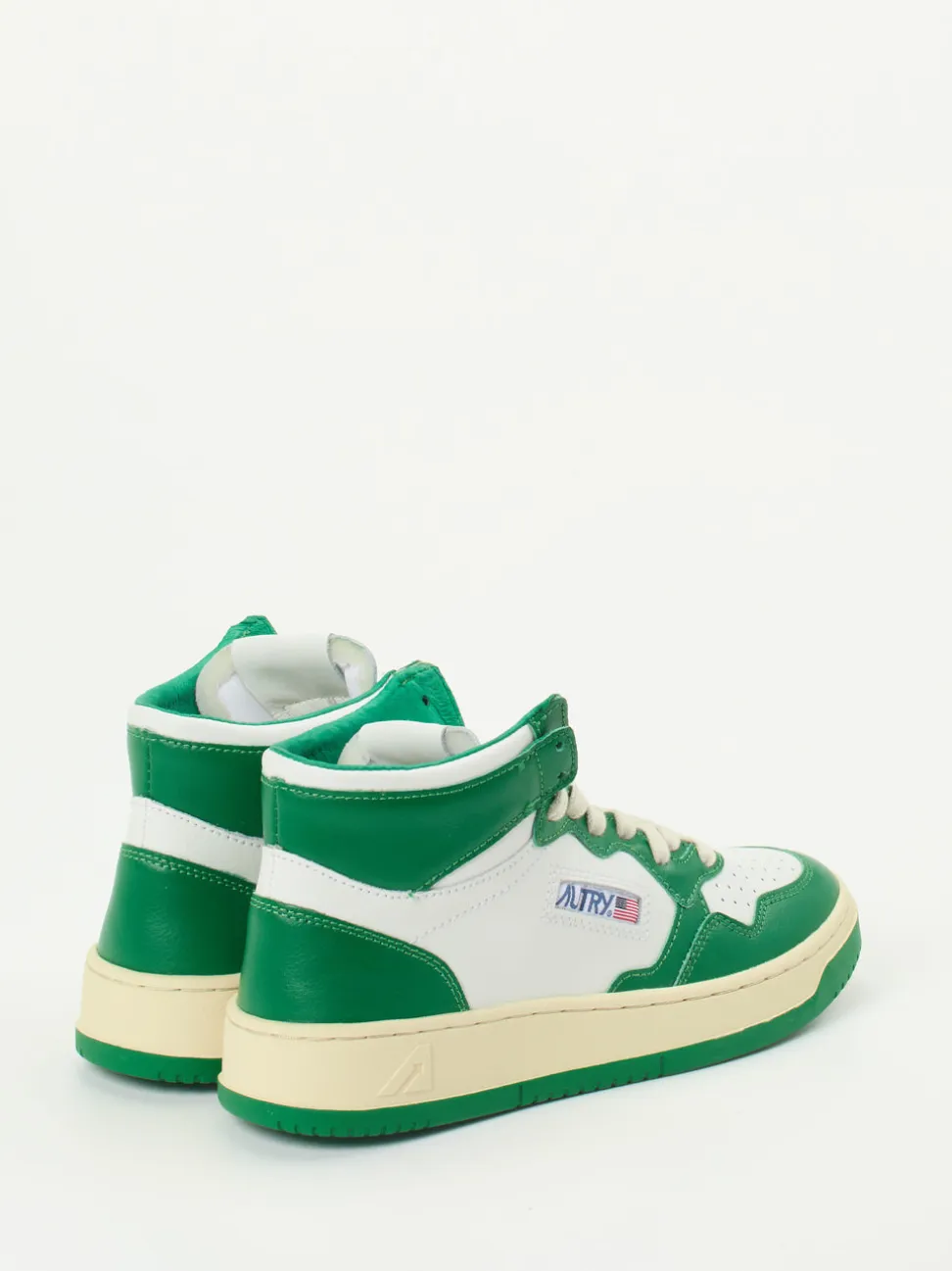 Autry – High-Top-Sneaker aus Leder in Grün-Weiß