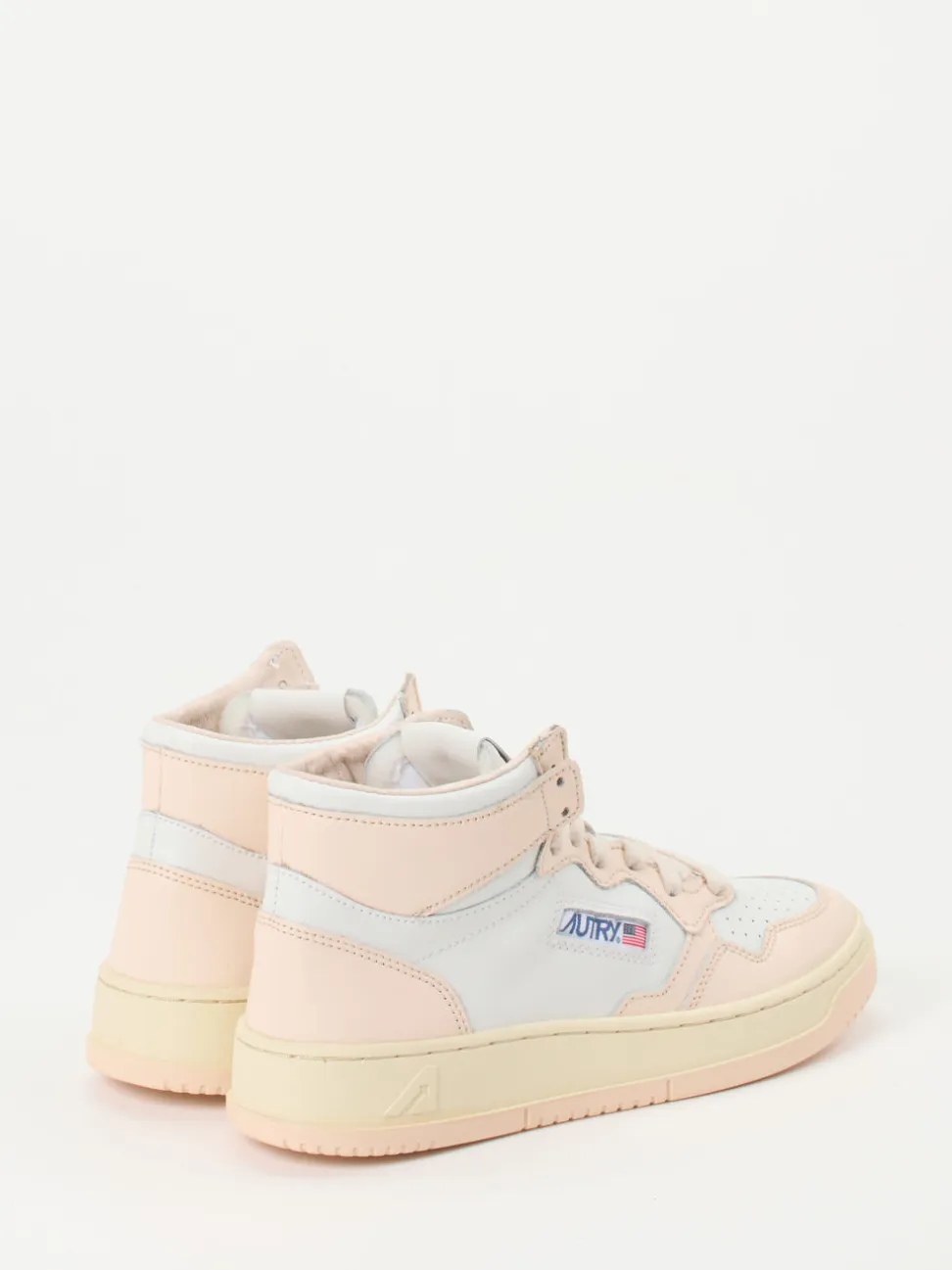 Autry – Mid-Top Sneaker aus Kalbleder Blassrosa