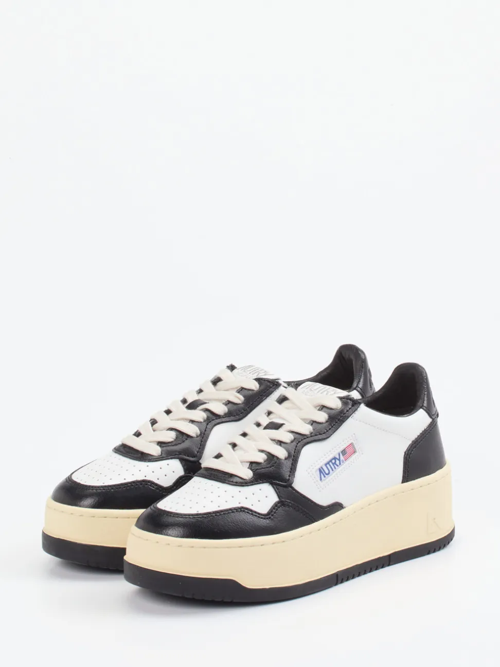 Autry – Plateau-Sneaker aus Leder Weiß
