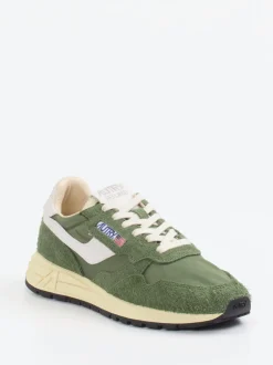 Autry – Retro-Sneaker aus Veloursleder und Nylon oliv