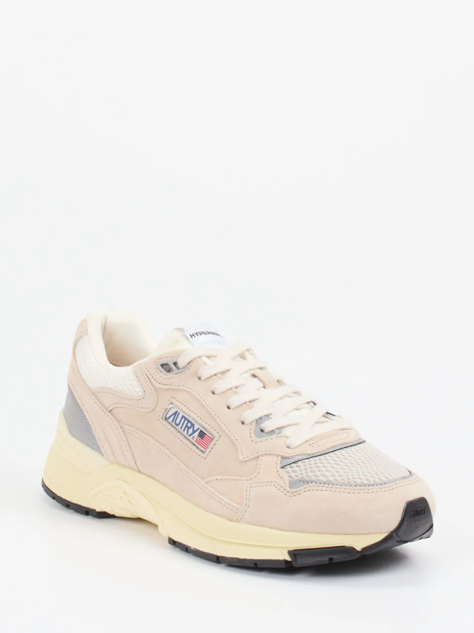 Autry – Retro-Sneaker aus Veloursleder und Mesh beige