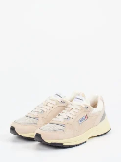 Autry – Retro-Sneaker aus Veloursleder und Mesh beige