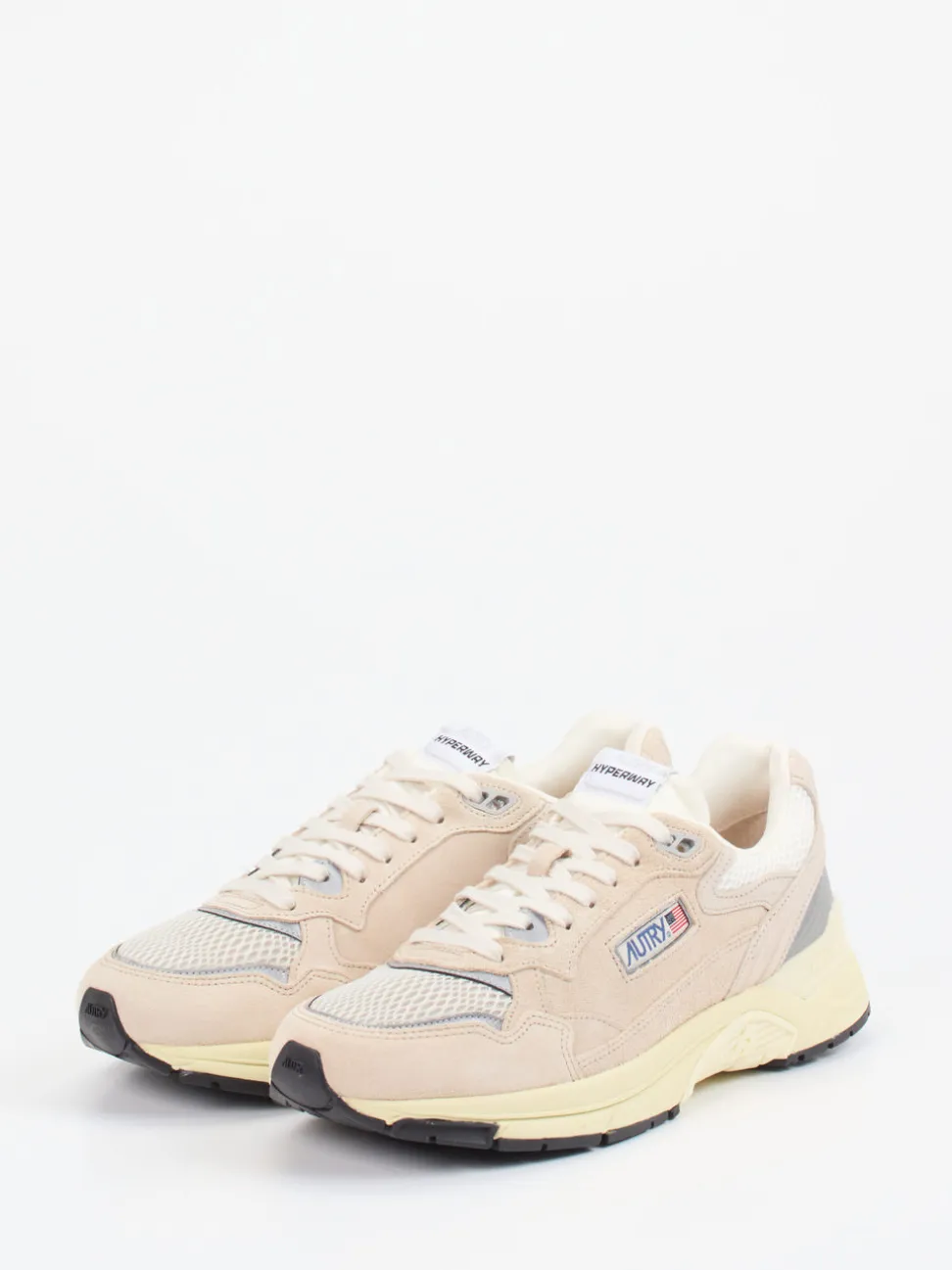 Autry – Retro-Sneaker aus Veloursleder und Mesh beige