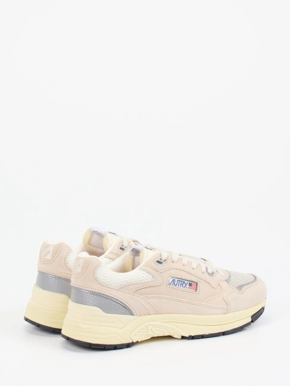 Autry – Retro-Sneaker aus Veloursleder und Mesh beige