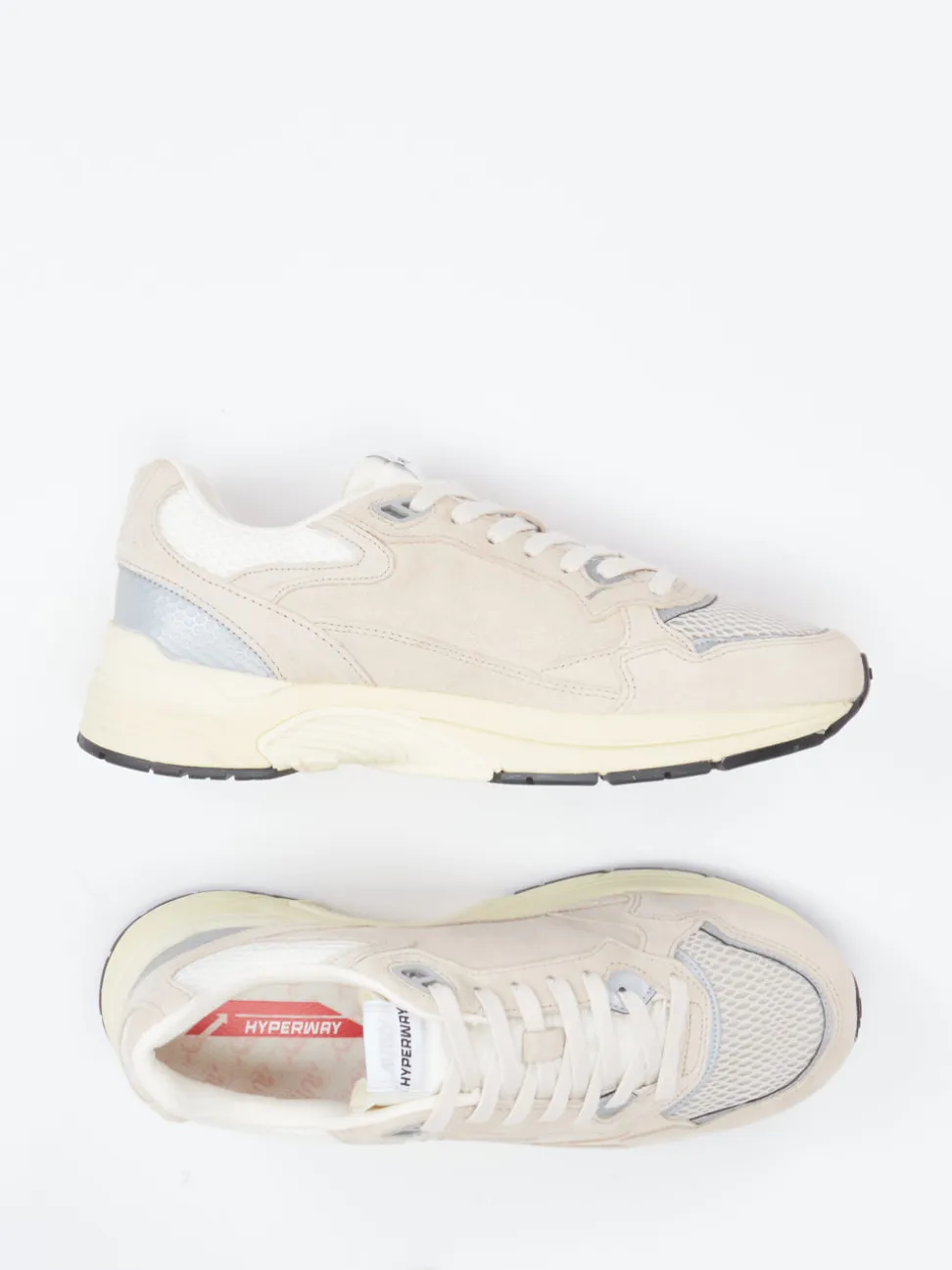 Autry – Retro-Sneaker aus Veloursleder und Mesh beige