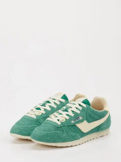 Autry – Retro-Sneaker aus Veloursleder grün