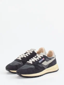 Autry – Retro-Sneaker aus Veloursleder in Anthrazit