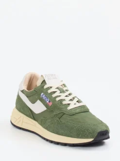 Autry – Retro-Sneaker aus Veloursleder Olivgrün