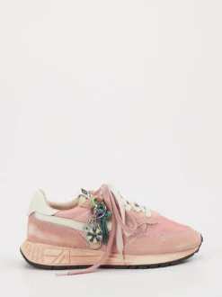 Autry – Retro-Sneaker aus Veloursleder rosa