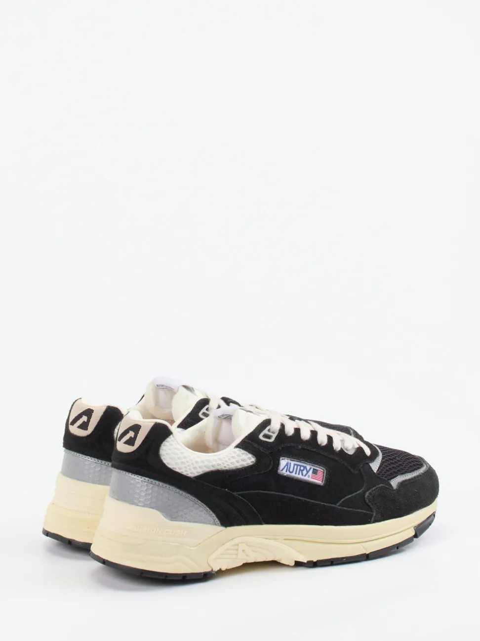 Autry – Retro-Sneaker aus Velours und Mesh Schwarz