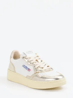 Autry – Sneaker aus Kalbleder Weiß Metallic