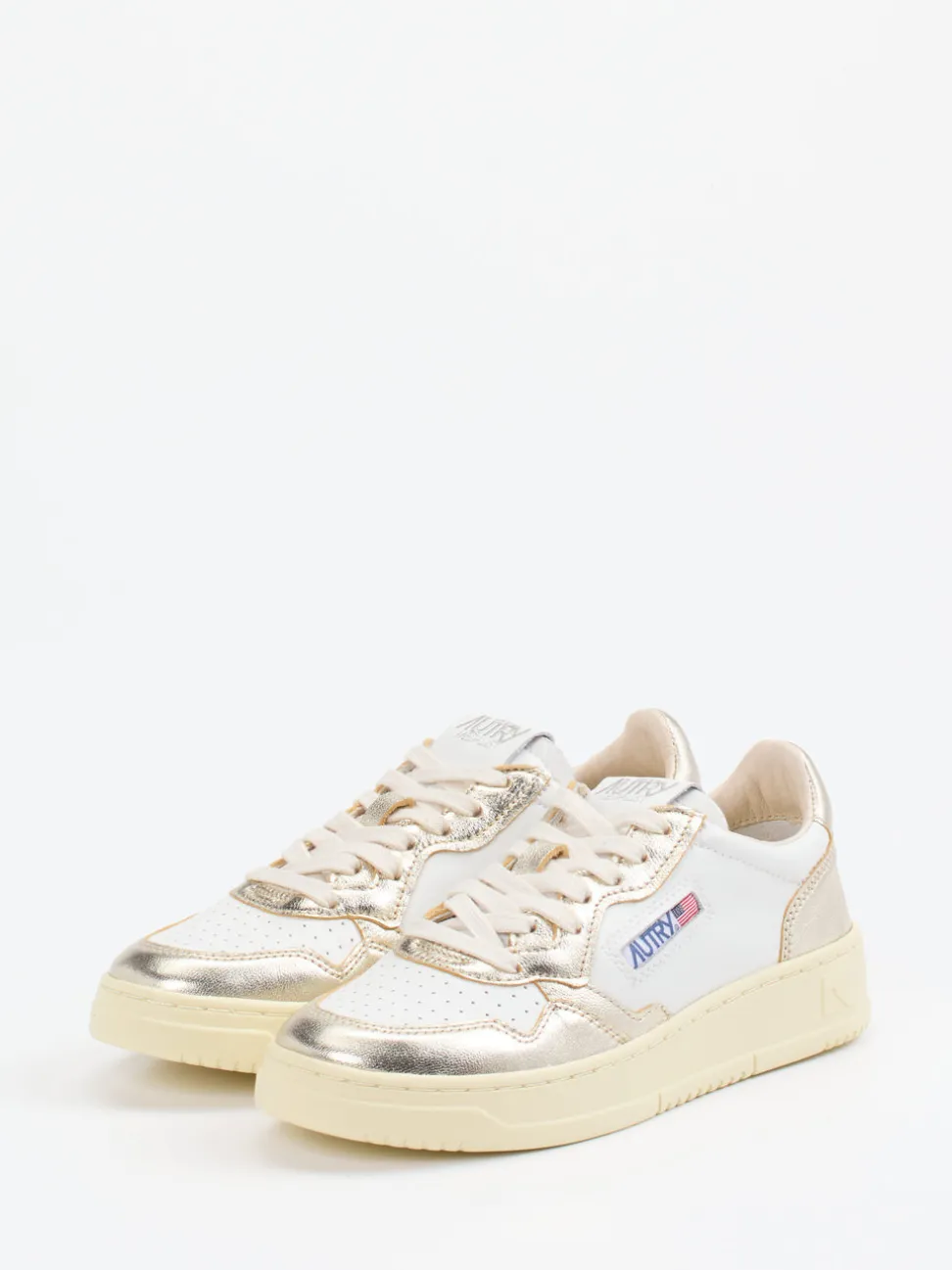 Autry – Sneaker aus Kalbleder Weiß Metallic