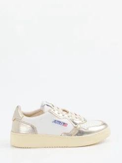 Autry – Sneaker aus Kalbleder Weiß Metallic