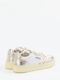 Autry – Sneaker aus Kalbleder Weiß Metallic