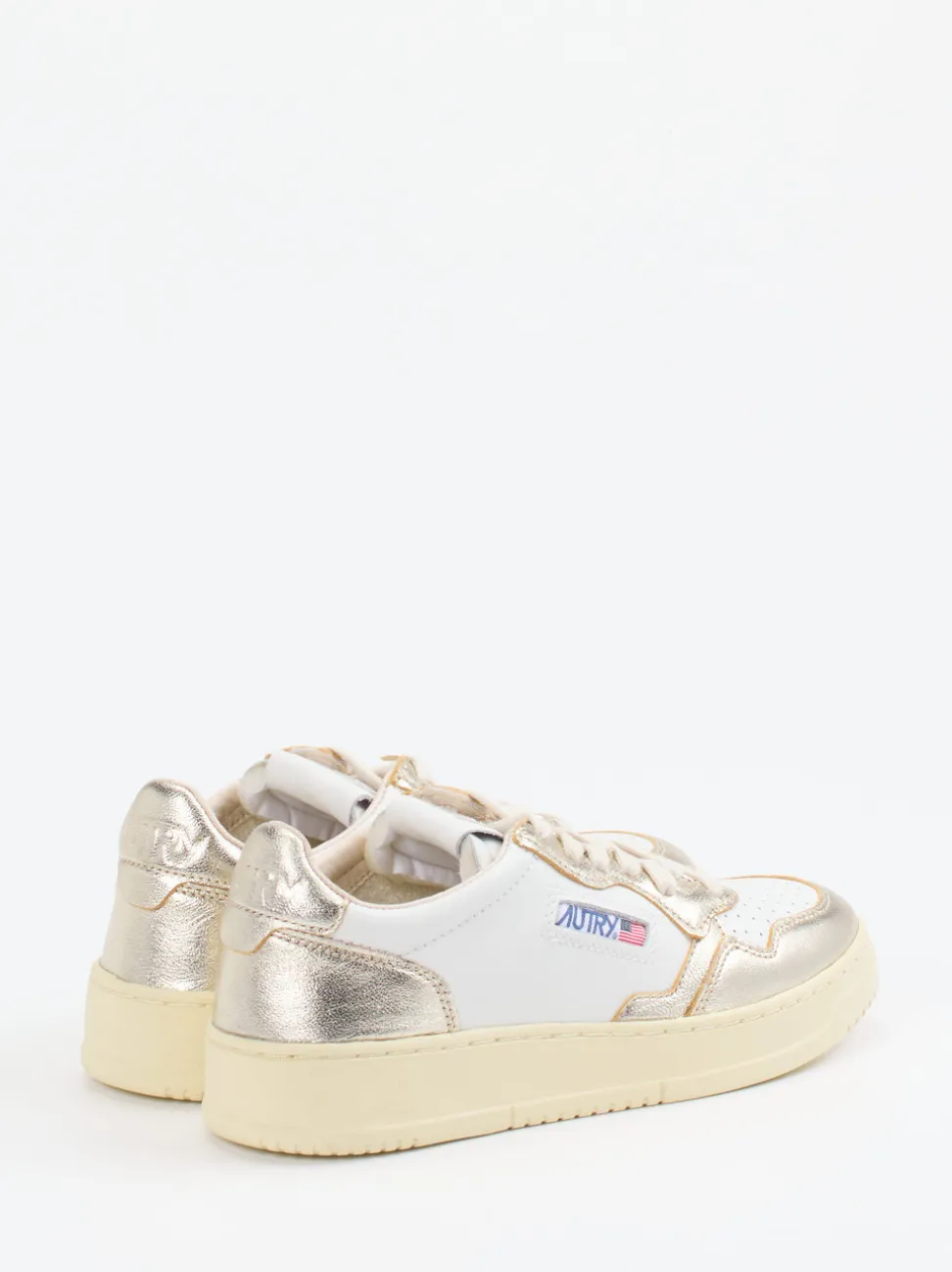 Autry – Sneaker aus Kalbleder Weiß Metallic