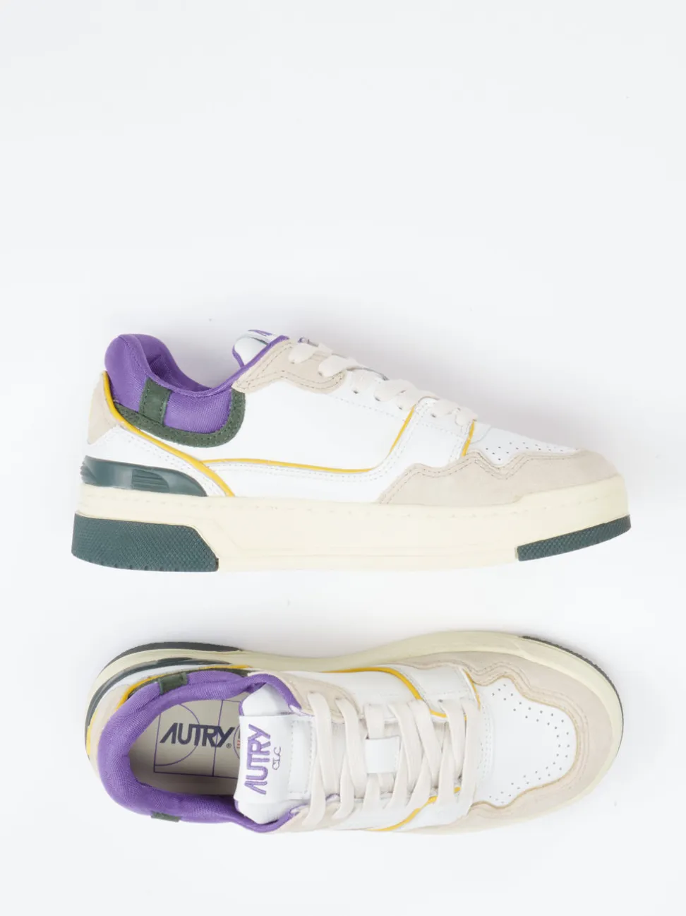 Autry – Sneaker aus Kalbleder in Beige-Multi