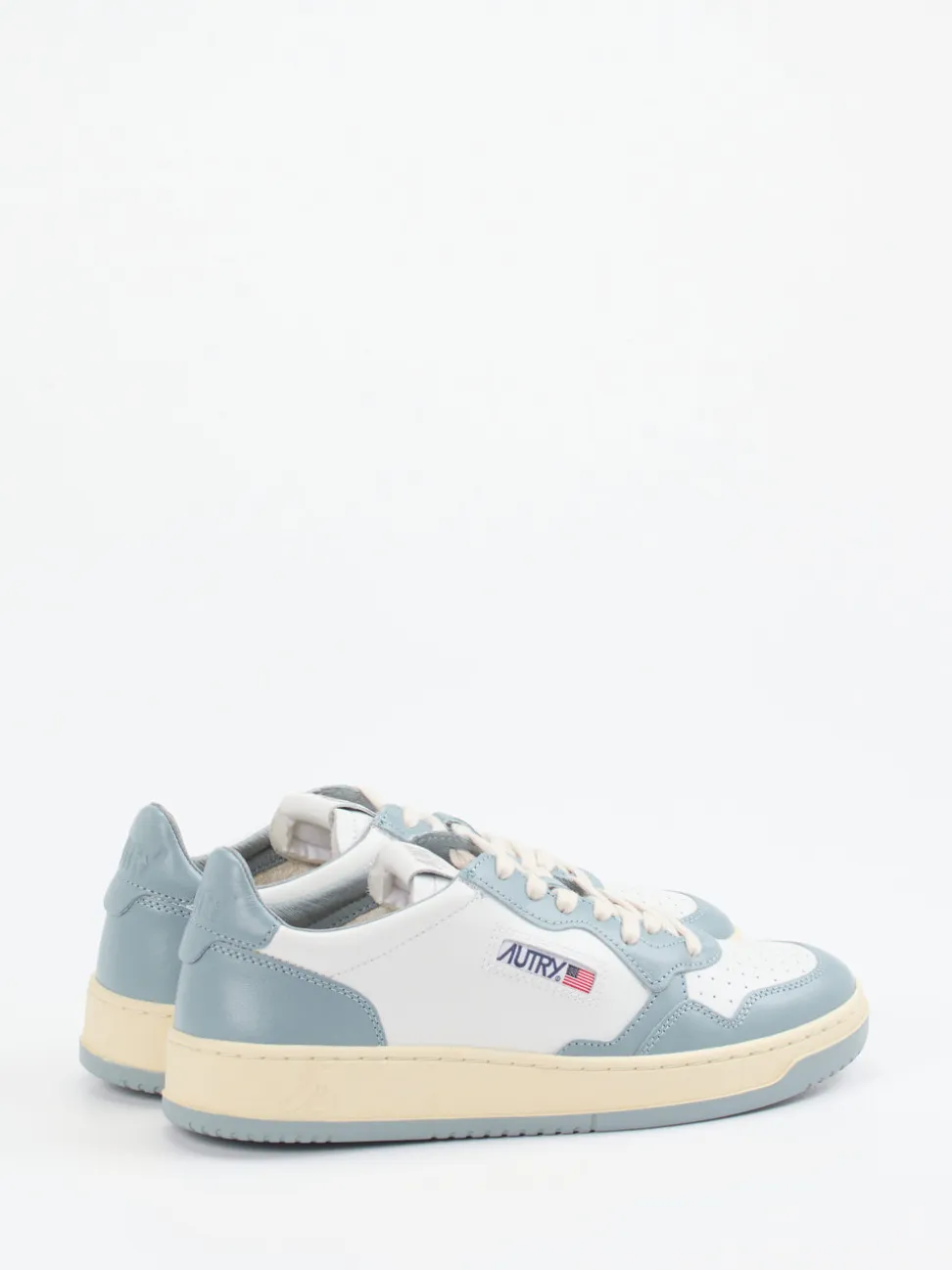 Autry – Sneaker aus Leder in Hellblau-Weiß-Creme