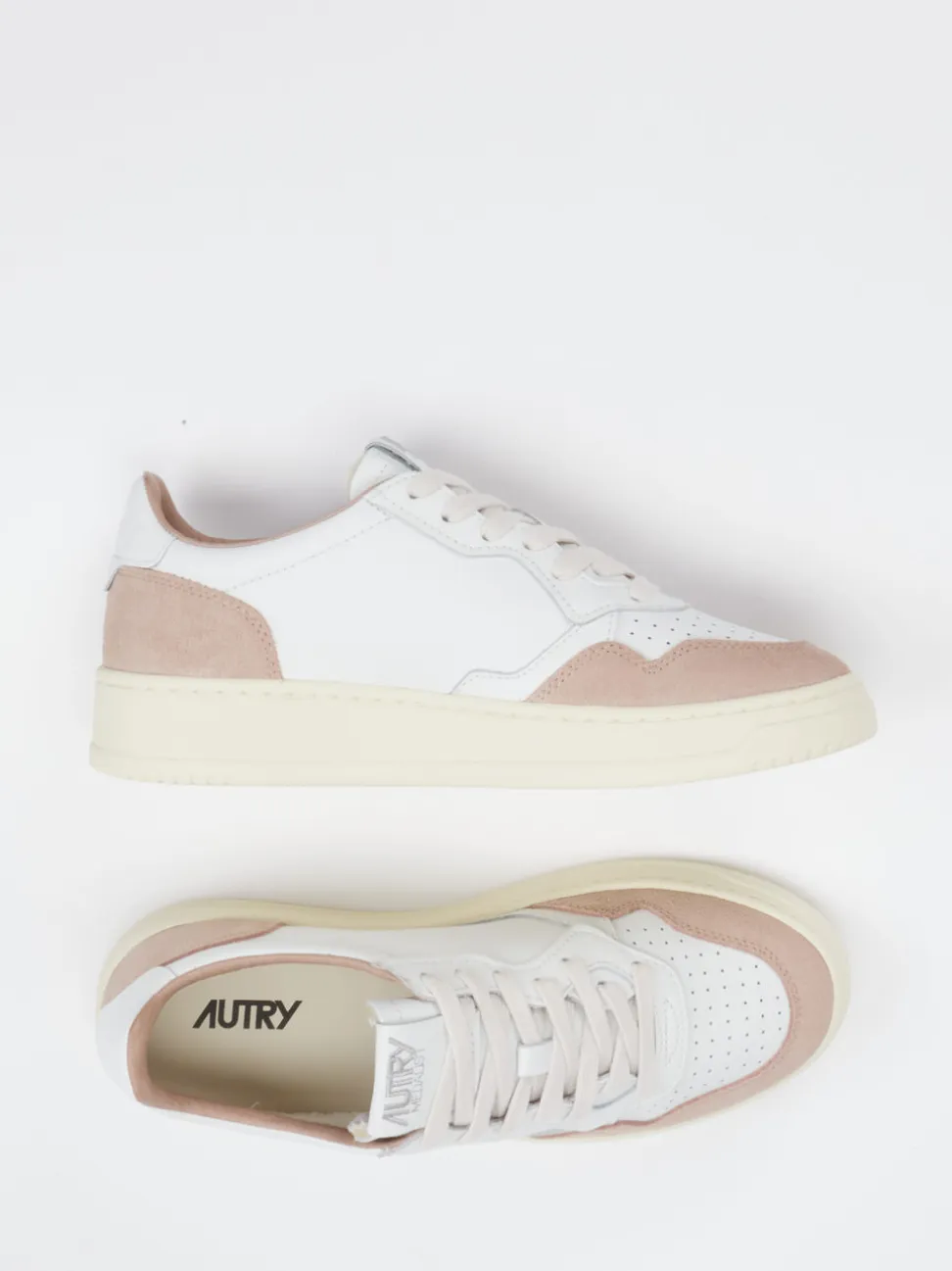 Autry – Sneaker aus Leder-Mix in Offwhite