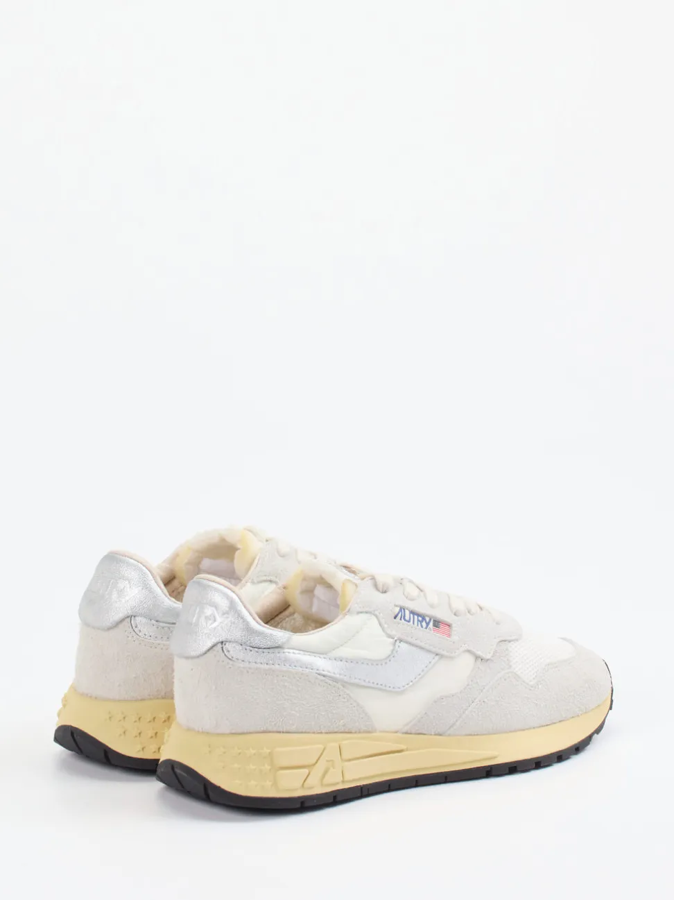Autry – Sneaker aus Leder-Mesh-Mix in Beige