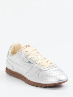 Autry – Sneaker aus Metallicleder silberfarben