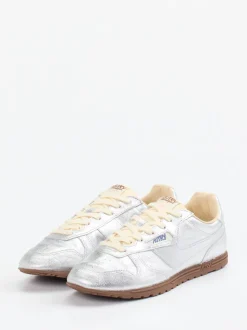 Autry – Sneaker aus Metallicleder silberfarben
