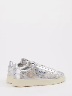 Autry – Sneaker aus Metallicleder silberfarben