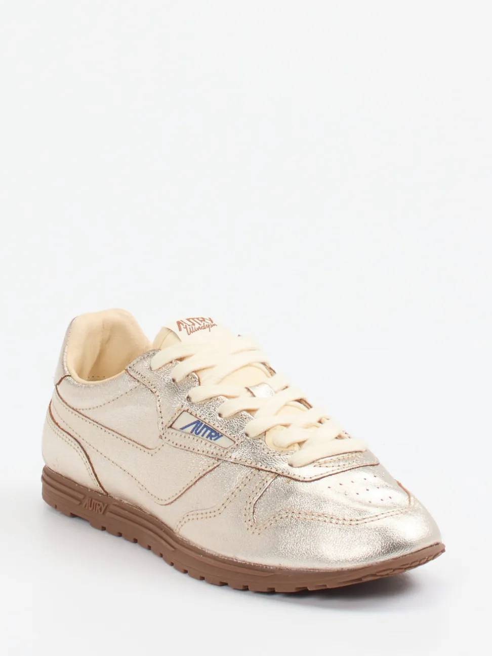 Autry – Sneaker aus Metallicleder goldfarben