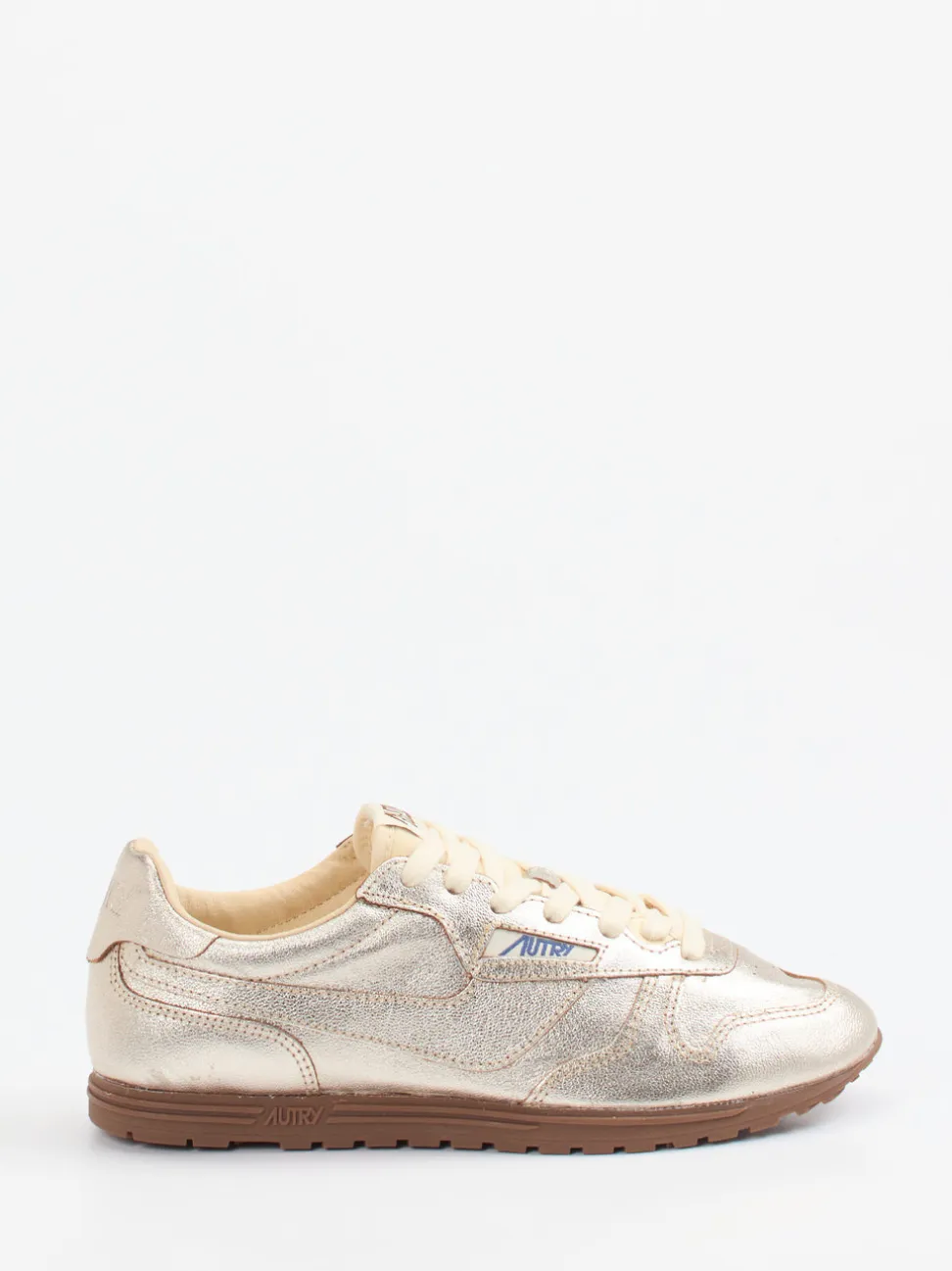 Autry – Sneaker aus Metallicleder goldfarben