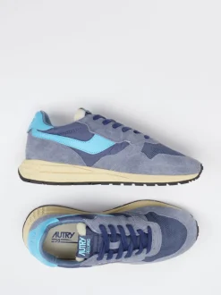 Autry – Sneaker aus Velour/Textil in Blau