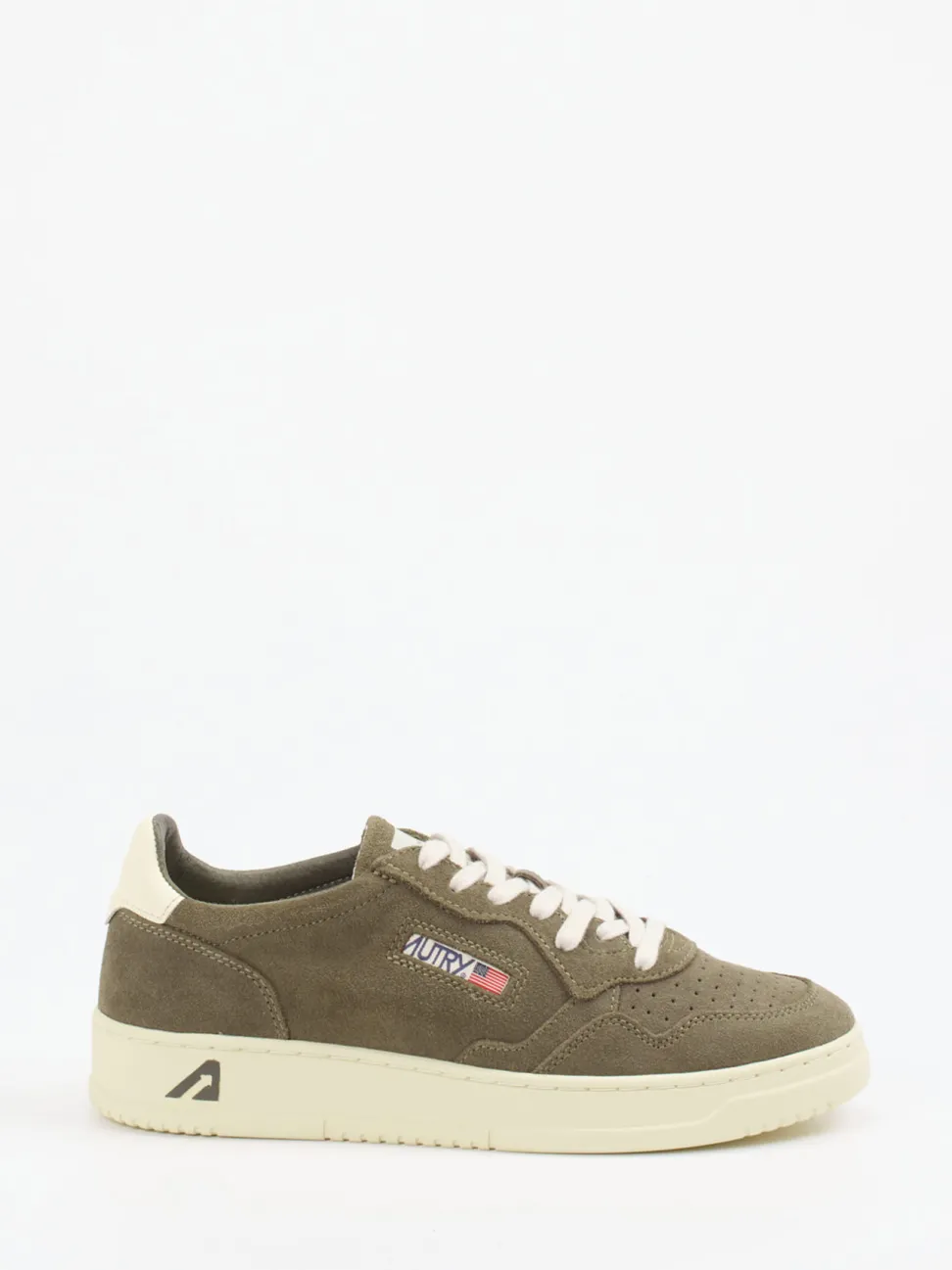 Autry – Sneaker aus Veloursleder in Olivgrau