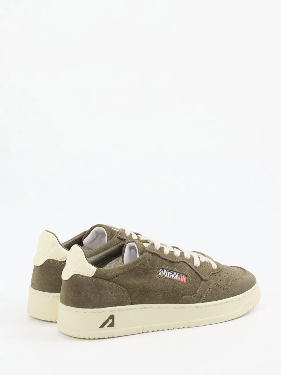 Autry – Sneaker aus Veloursleder in Olivgrau