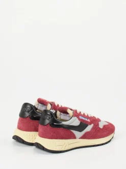 Autry – Sneaker aus Velour/Textil in Dunkelrot