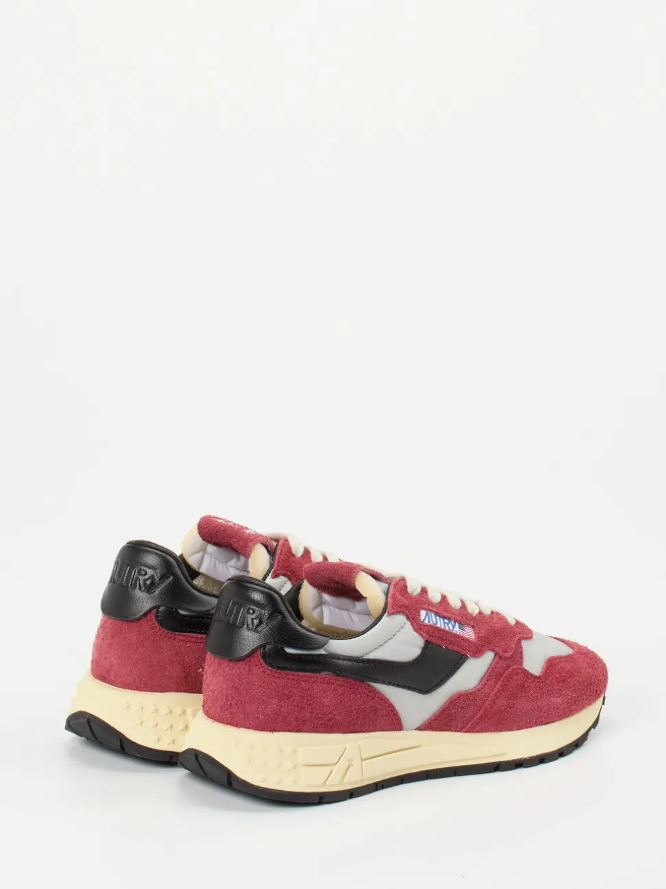 Autry – Sneaker aus Velour/Textil in Dunkelrot