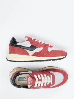Autry – Sneaker aus Velour/Textil in Dunkelrot