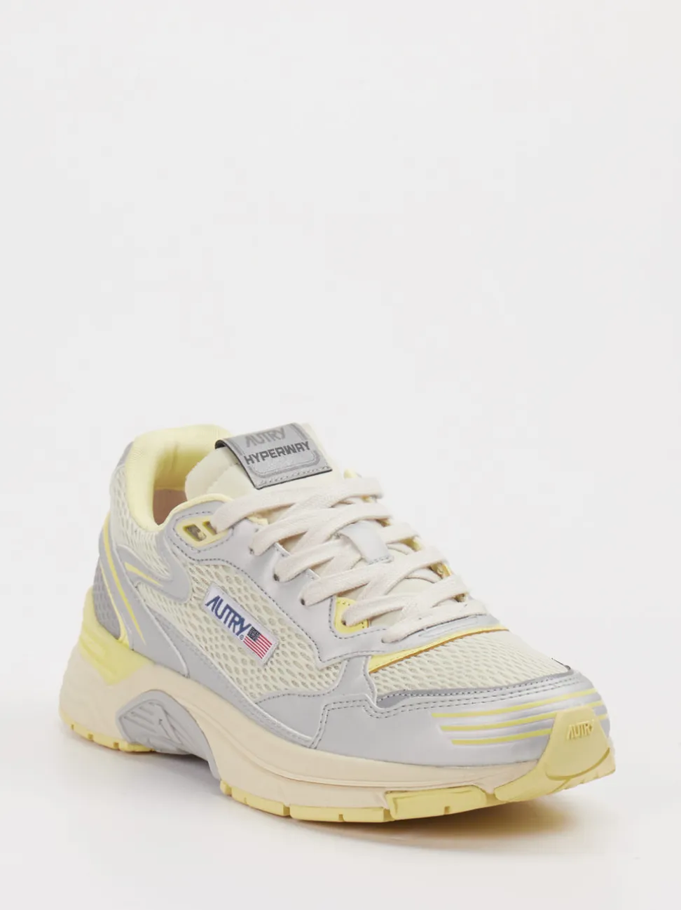 Autry – Sneaker aus Velour und Textil Cremebeige