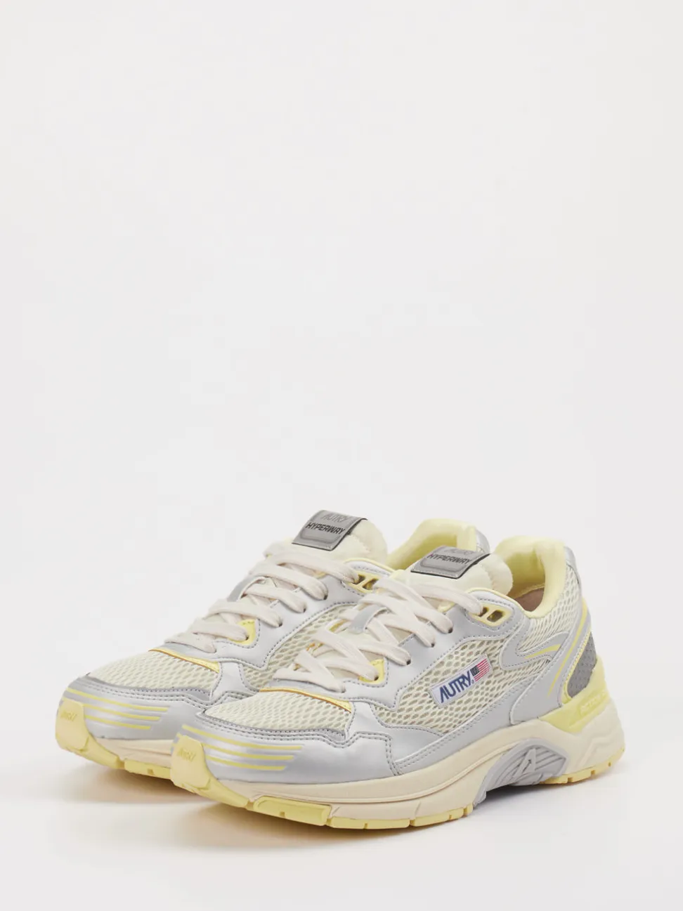 Autry – Sneaker aus Velour und Textil Cremebeige