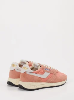 Autry – Sneaker aus Veloursleder und Textil Korallrosa