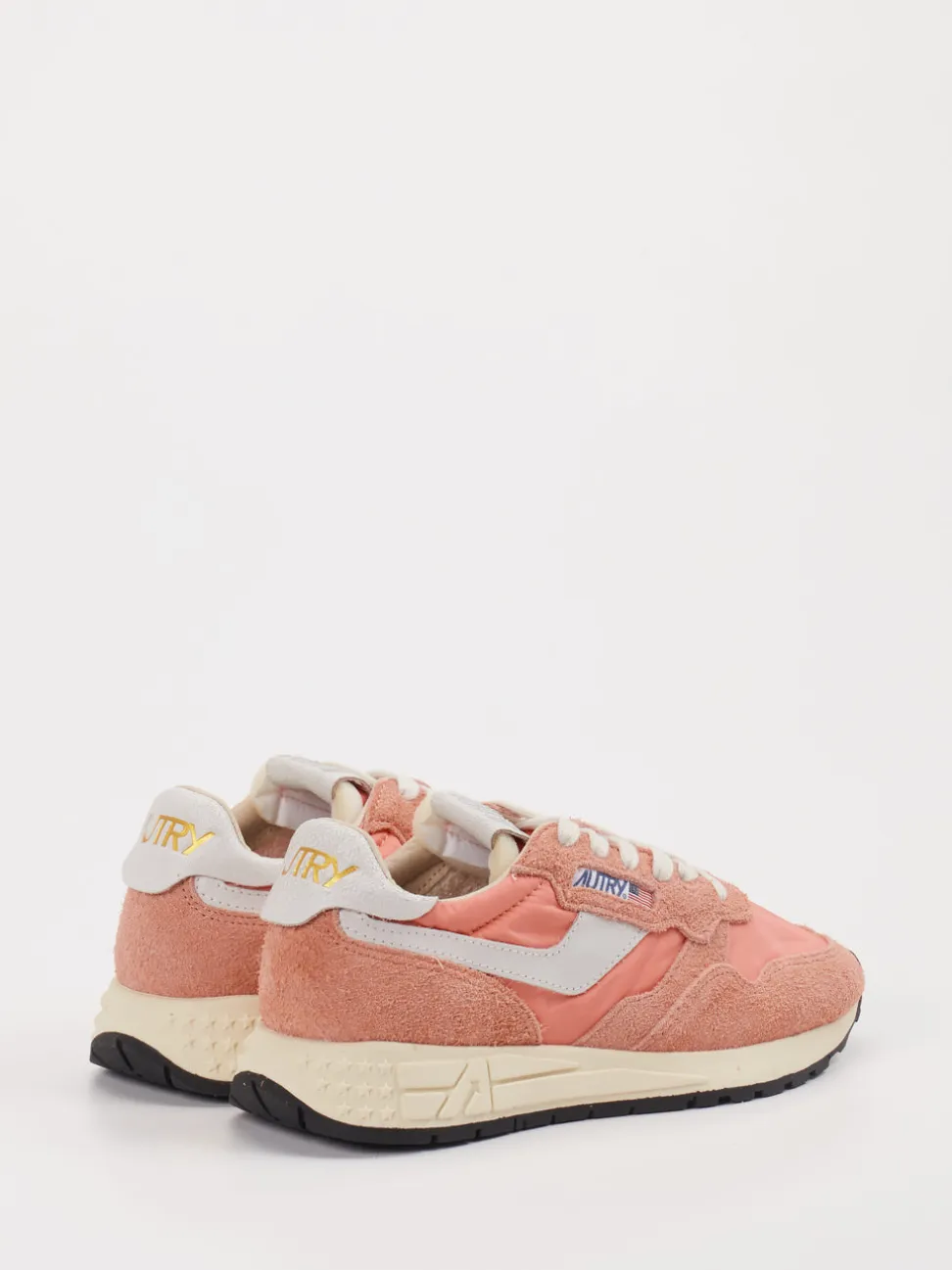 Autry – Sneaker aus Veloursleder und Textil Korallrosa