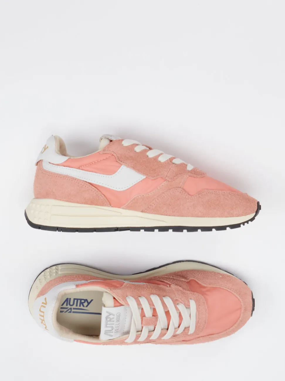 Autry – Sneaker aus Veloursleder und Textil Korallrosa