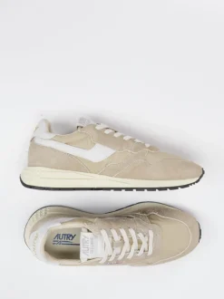Autry – Sneaker aus Veloursleder und Textil Beige