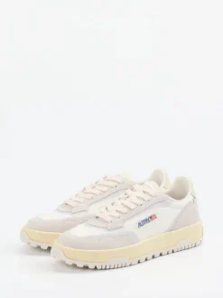 Autry – Sneaker aus Veloursleder und Mesh Beige