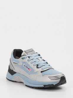 Autry – Sneaker aus Velour und Textil hellblau