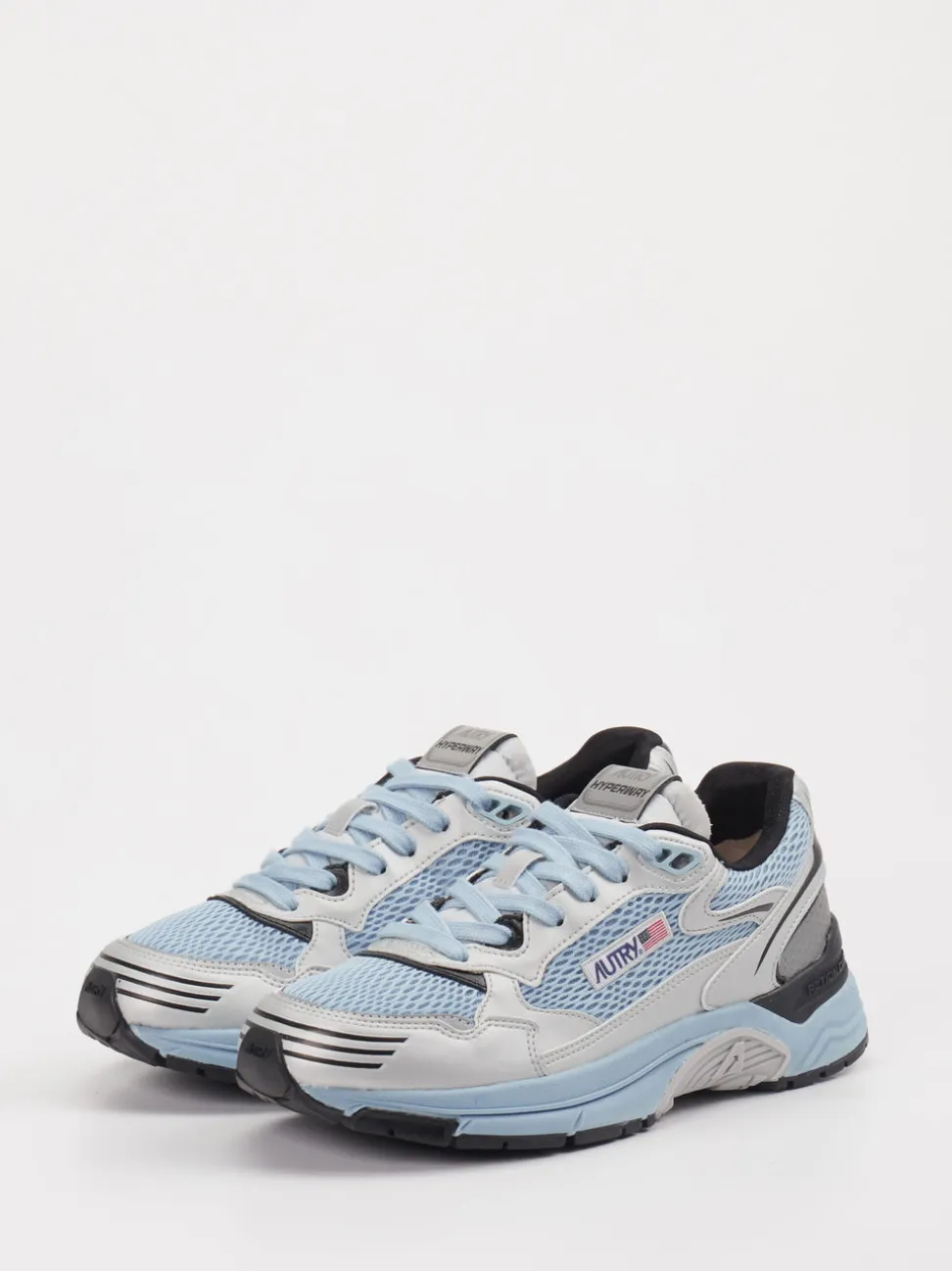 Autry – Sneaker aus Velour und Textil hellblau