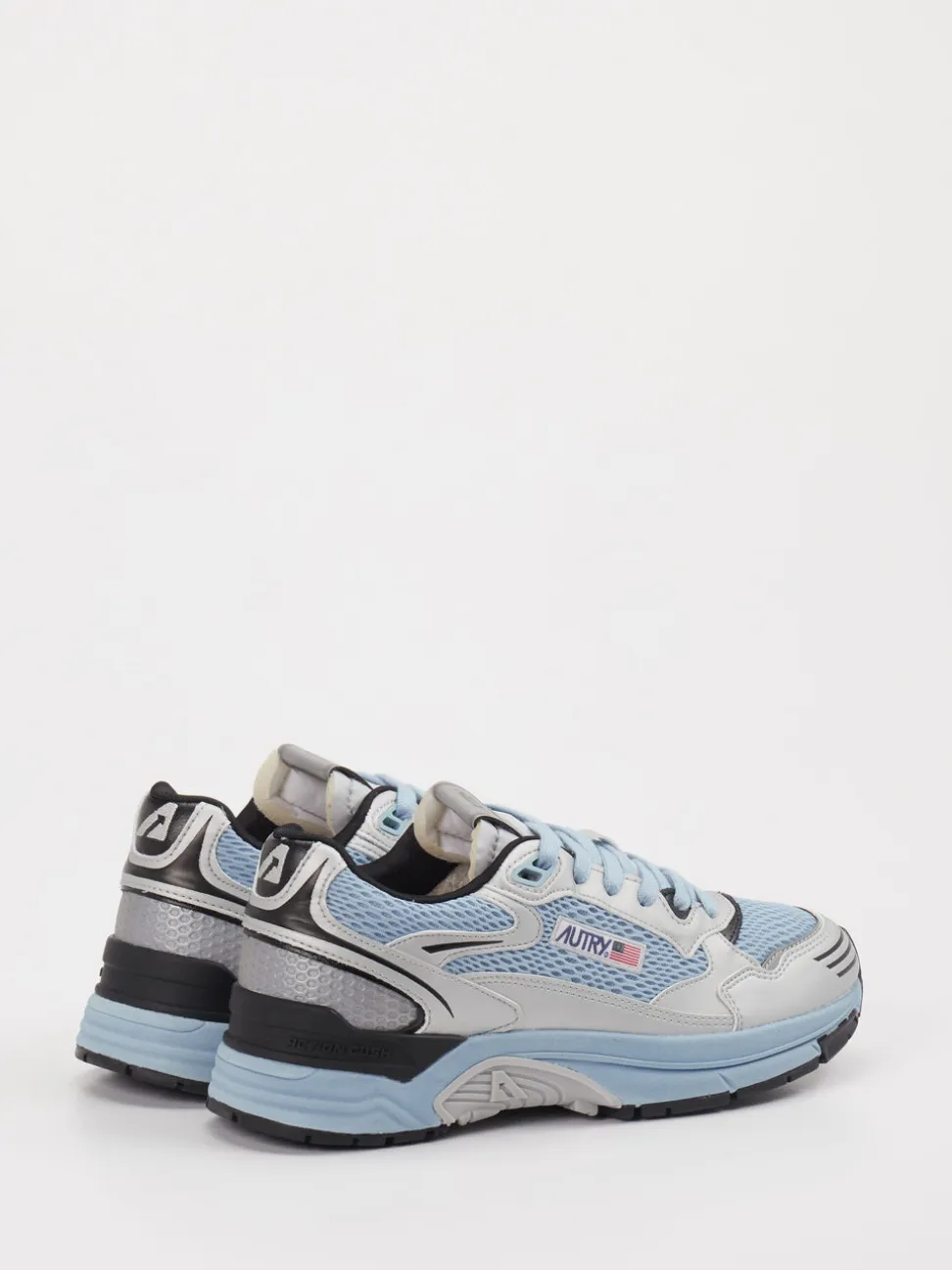 Autry – Sneaker aus Velour und Textil hellblau