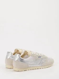 Autry – Sneaker aus Veloursleder und Mesh Beige