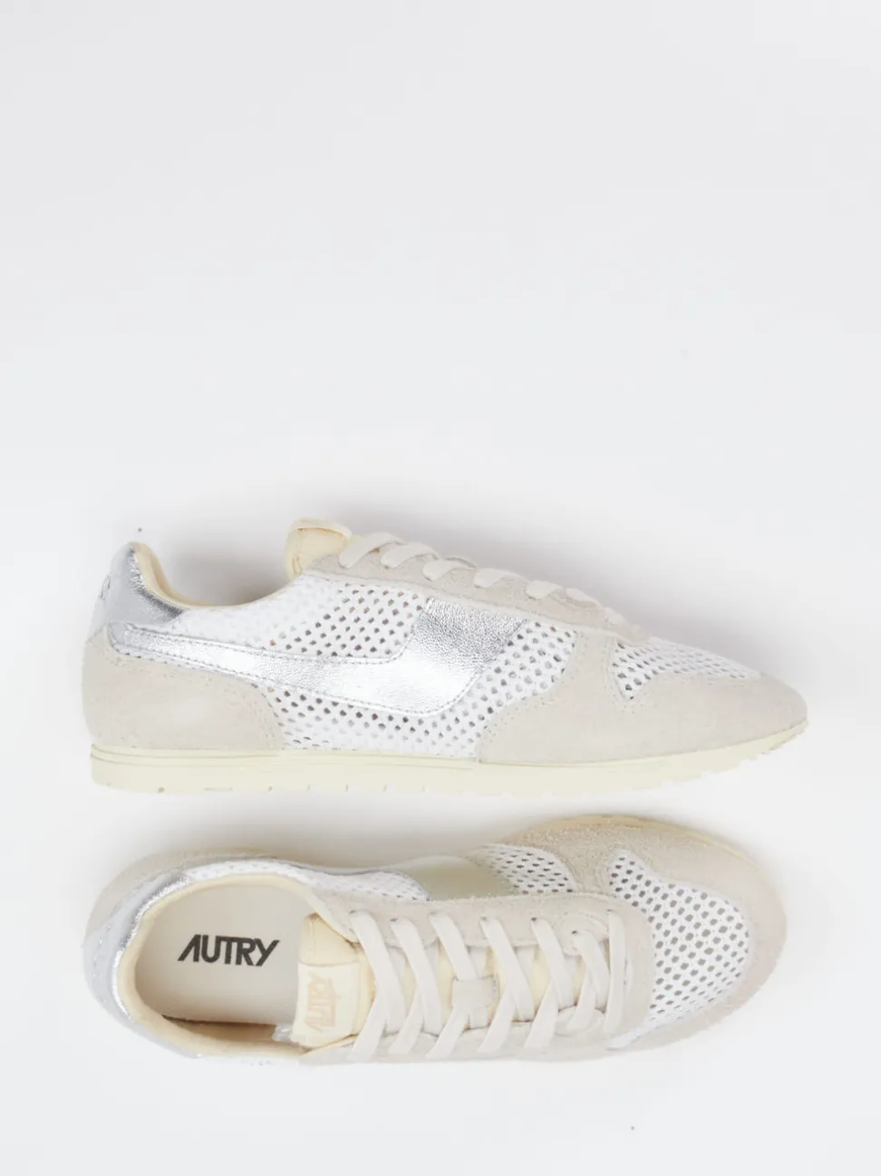 Autry – Sneaker aus Veloursleder und Mesh Beige