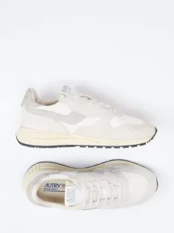 Autry – Sneaker aus Veloursleder und Textil Beige