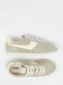 Autry – Sneaker aus Veloursleder in Beigegrau