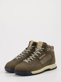 Autry – Sneakerboots aus Veloursleder olivgrün